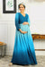 Paradise Blue Monochromatic Maternity Flow Maxi Dress momzjoy.com