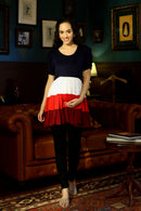 Charming Breezy Black & Red Layered Maternity Top MOMZJOY.COM