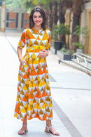 Tuscan Triangle Maternity & Nursing Dress momzjoy.com