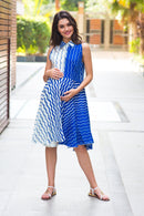 Ombre Striped Maternity & Nursing Dress MOMZJOY.COM