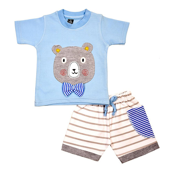 Teddy Bow Shorts Set (0-18m)