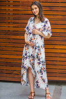 Watercolour Frost  Maternity & Nursing Layer Dress - MOMZJOY.COM