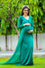 Emerald Green Trail Maternity Photoshoot Gown MOMZJOY.COM