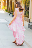 Serene Pink Blossom Flow Dress - MOMZJOY.COM