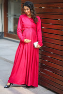 Royal Carnation Maternity & Nursing Lycra Wrap Dress momzjoy.com