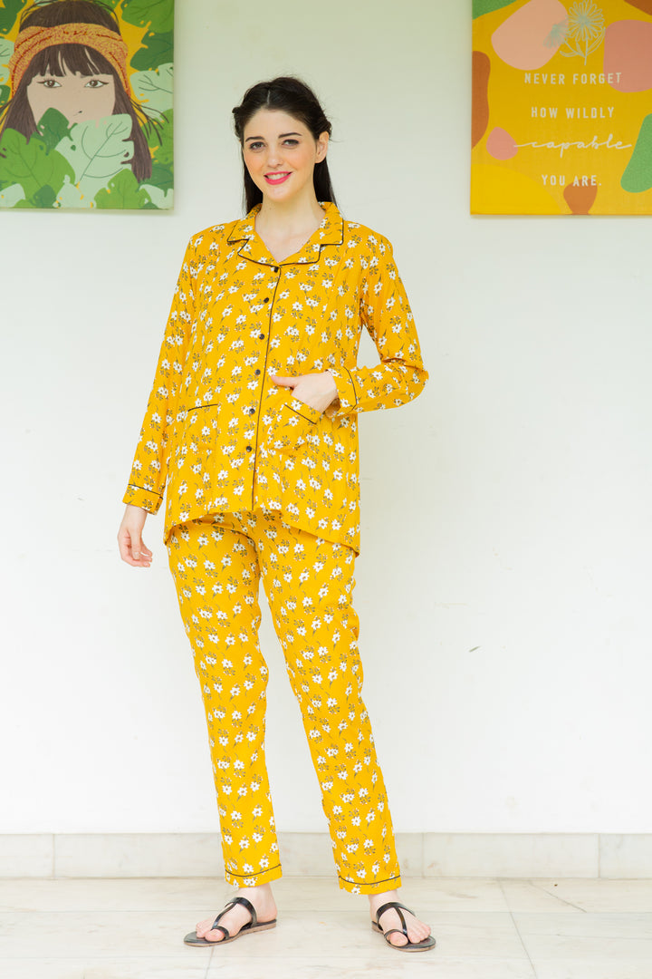 Marigold Maternity & Nursing Night Suit Set momzjoy.com