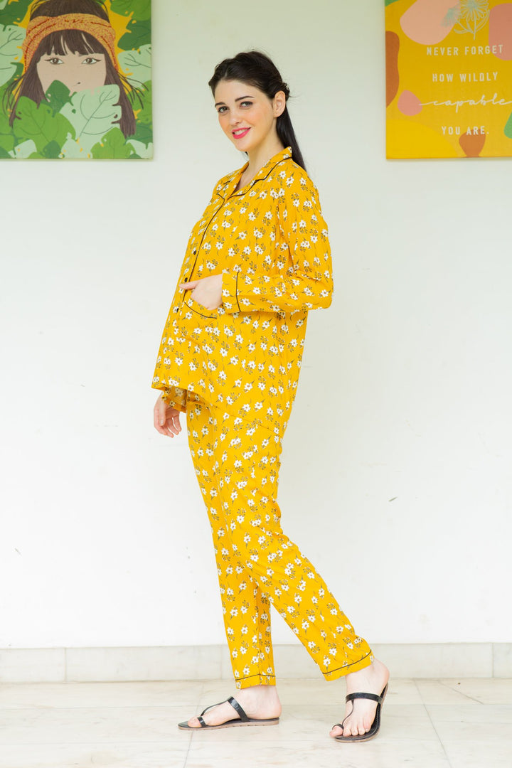 Marigold Maternity & Nursing Night Suit Set momzjoy.com