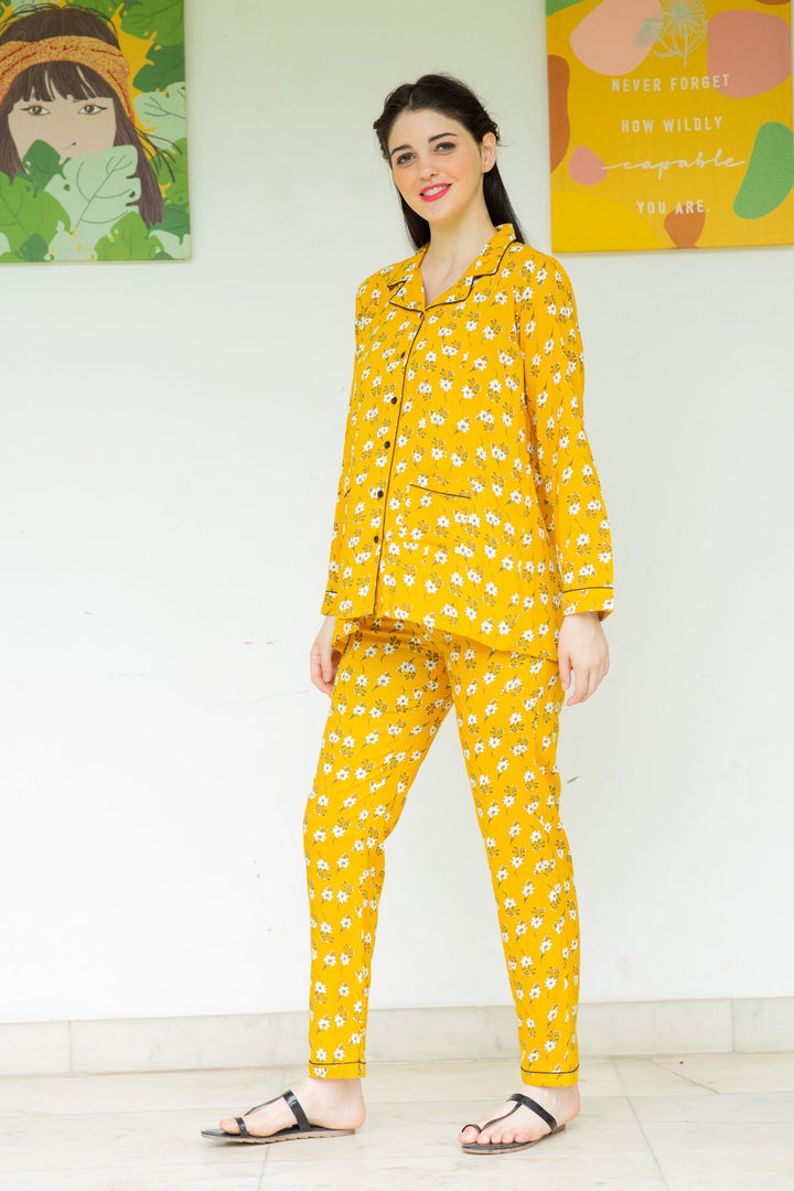 Marigold Maternity & Nursing Night Suit Set momzjoy.com