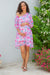 Cheery Blush Floral Maternity & Nursing One-Shoulder Knee Dress momzjoy.com