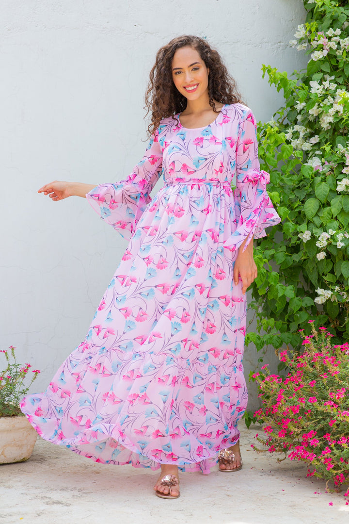 Taffy Blooming Maternity & Nursing Frill Dress momzjoy.com