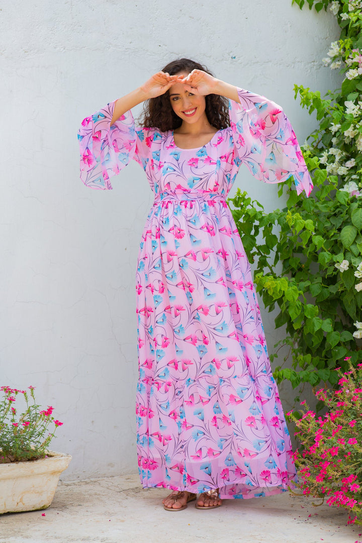 Taffy Blooming Maternity & Nursing Frill Dress momzjoy.com