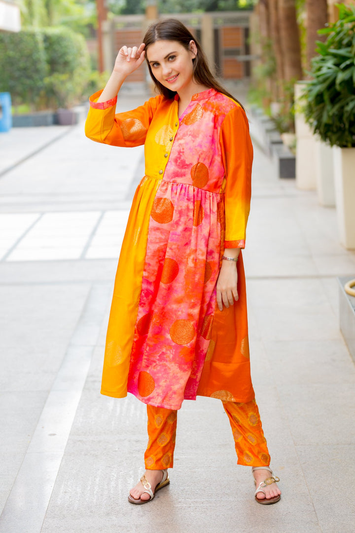 Earthy Pink Maternity & Nursing Kurta momzjoy.com