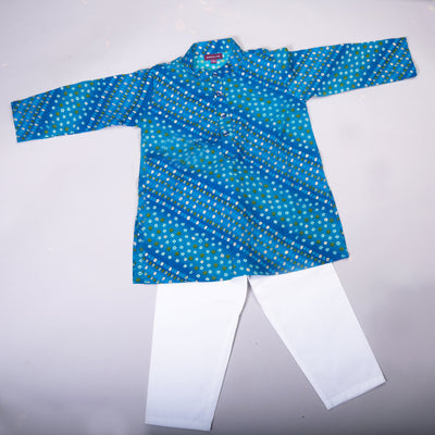 Festive Blue Kurta Pajama Set (0-8 Yrs) MOMZJOY.COM