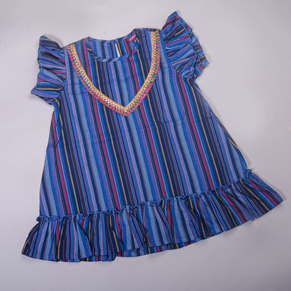 Purple Frill Cotton Dress(1 yr to 8 years)