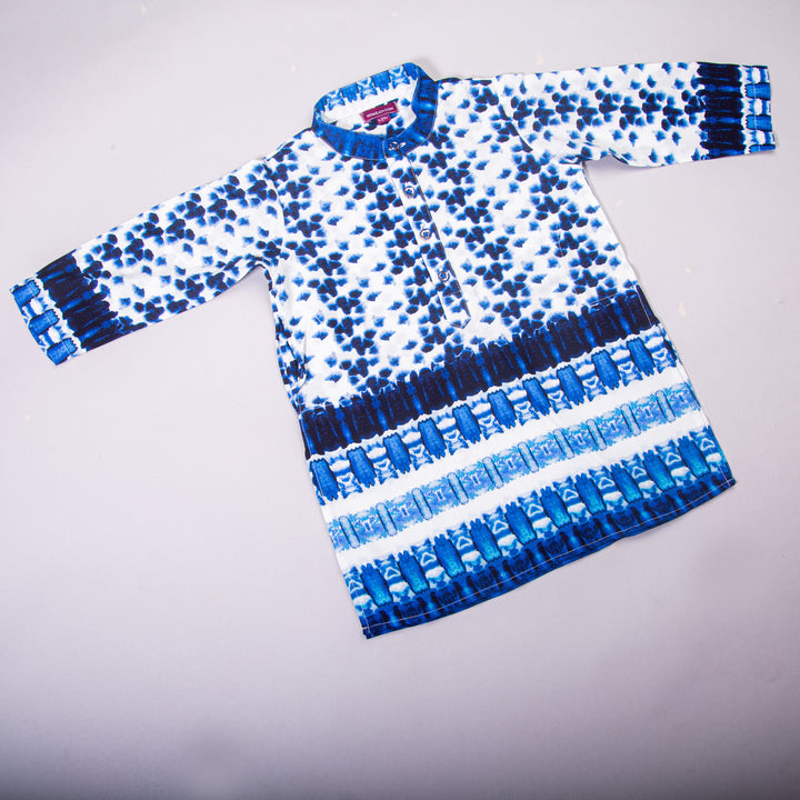 Blue Waves Kurta Pajama Set (0-8 Yrs) MOMZJOY.COM