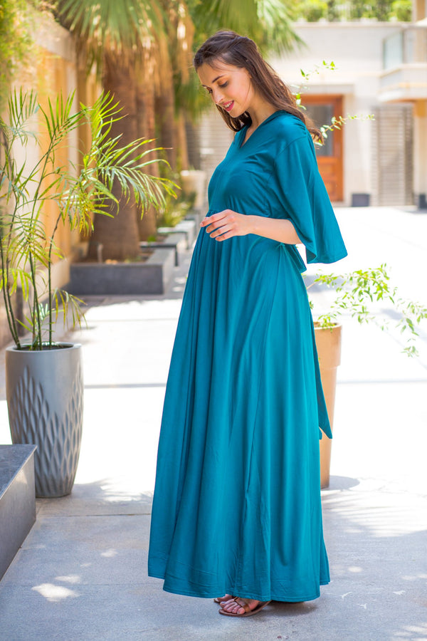 Buy Maternity Dresses For Women Nursing Dress Pregnancy Dress feeding  Western Pre and Post Pregnancy Dress Women's Vesta Maternity & Nursing  Cotton Viscose with Malmal Lining Covered Fit and Flair Dress Online