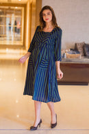 Alice Green Striped Maternity & Nursing Pocket Dress - MOMZJOY.COM