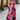 Flamingo Pink Leafy Maternity & Nursing Dress MOMZJOY.COM