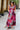 Flamingo Pink Leafy Maternity & Nursing Dress MOMZJOY.COM