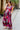 Flamingo Pink Leafy Maternity & Nursing Dress MOMZJOY.COM