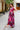 Flamingo Pink Leafy Maternity & Nursing Dress MOMZJOY.COM