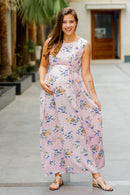 Cameo Pink Flair Maternity & Nursing Dress momzjoy.com