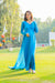 Cobalt Blue Trail Maternity Photoshoot Gown MOMZJOY.COM