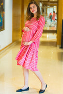 Rouge Striped Maternity & Nursing Dress MOMZJOY.COM