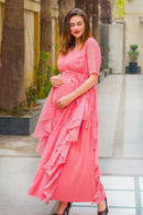 Baby Polka Maternity Flow Dress momzjoy.com