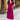 Maroon Berry Front Knot Lycra Maternity Dress MOMZJOY.COM