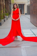 Luxe Candy Trail Maternity Photoshoot Gown MOMZJOY.COM