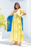 Angelic Satin Bloom Maternity & Nursing One-Shoulder Dress momzjoy.com