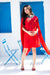 Royal Red Maternity & Nursing Knee Dress momzjoy.com