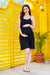 Little Black Pocket Maternity Night Dress MOMZJOY.COM