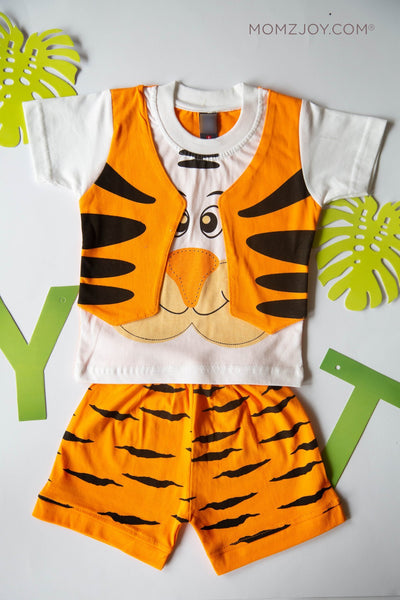 Orange Tiger Baby Set of 3 (0-18m) MOMZJOY.COM