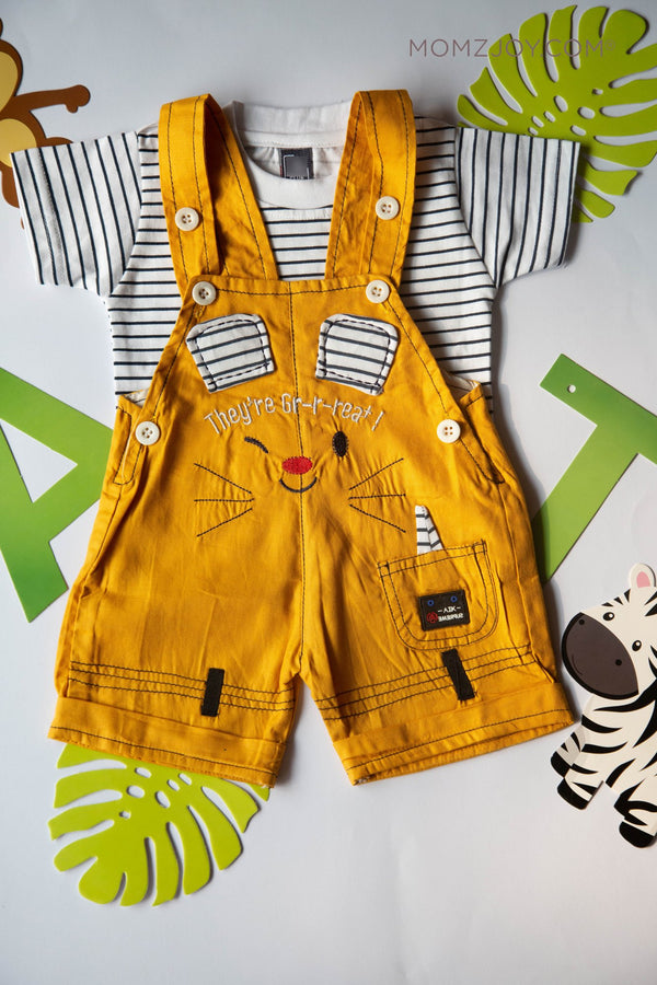 Rust Cat Shorts Set (0-18m)