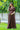 Chocolate Striped Maternity & Nursing Wrap Dress