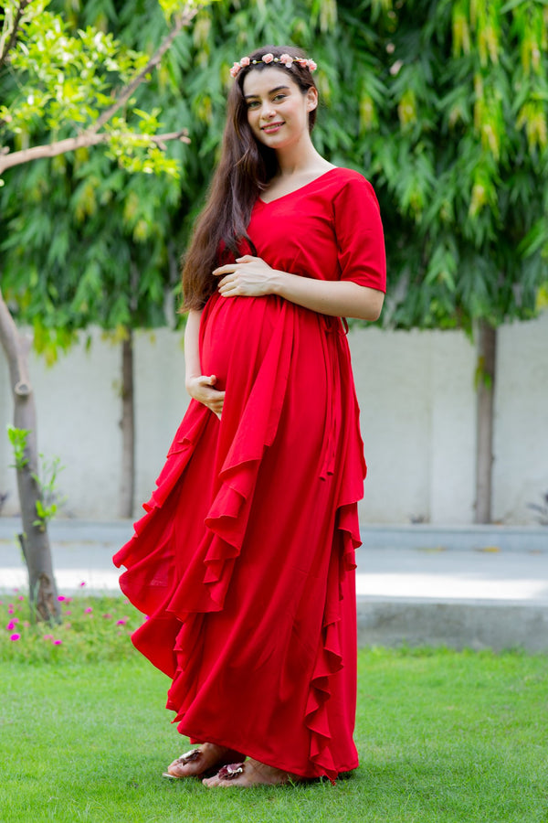 Buy Pure White Maternity Dress  Maternity Gowns Online  The Mom Store