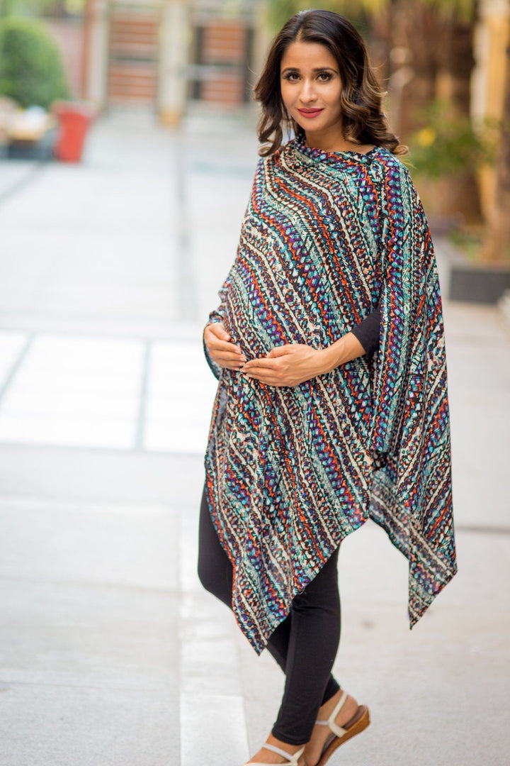 Multicolor Aztec Versatile Nursing Stole momzjoy.com