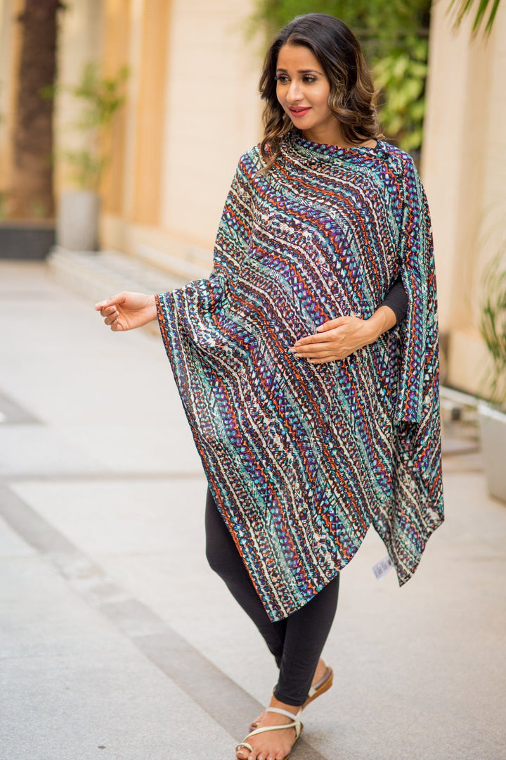 Multicolor Aztec Versatile Nursing Stole momzjoy.com