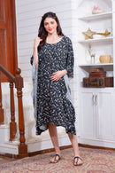 Twilight Comfy Maternity Kaftan Dress + Matching Swaddle Set Of 2 momzjoy.com