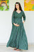 Jade Green Plaid Maternity & Nursing Maxi Dress momzjoy.com