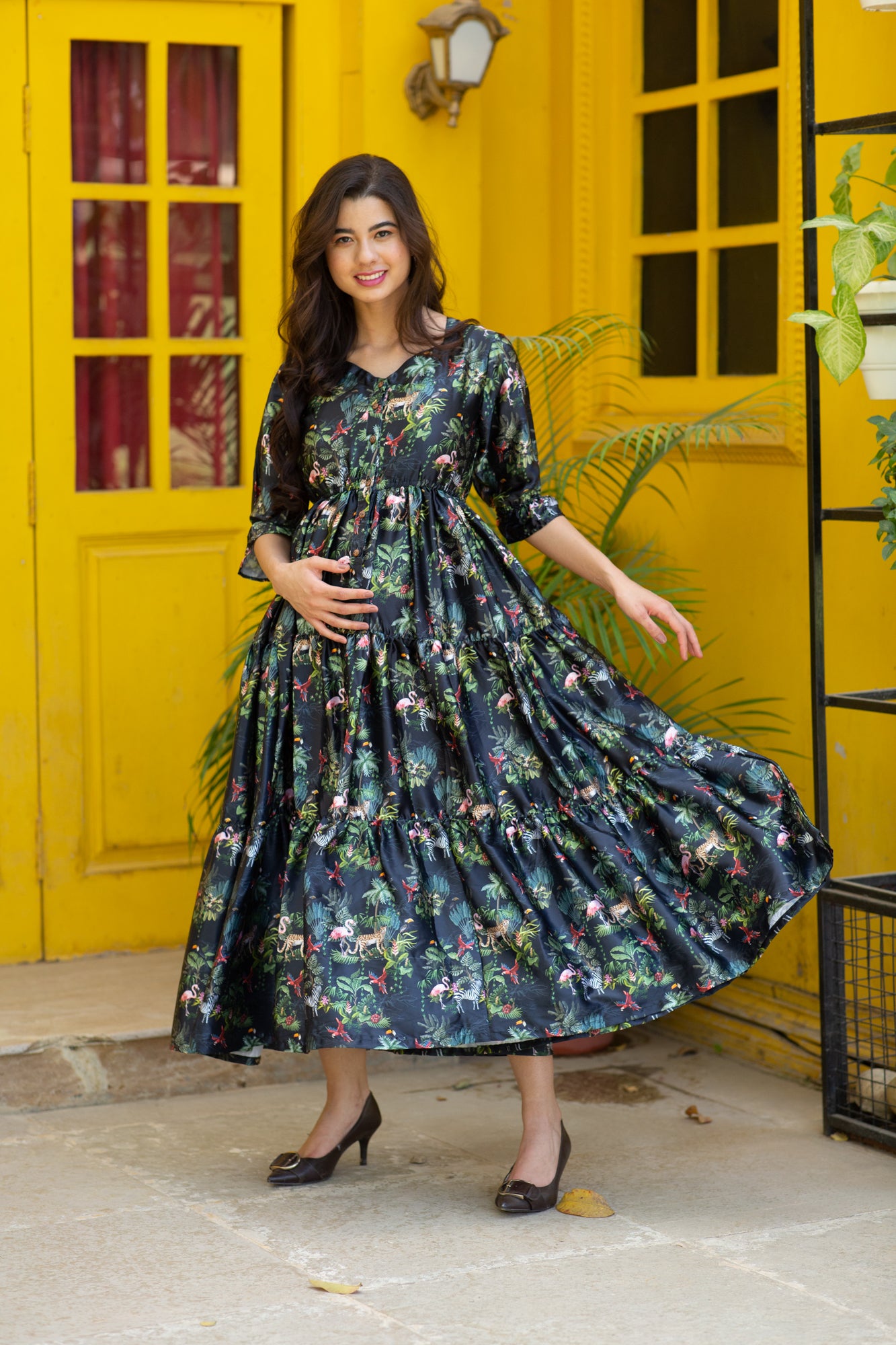 Nursing discount swing dress