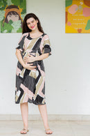 Geometrical Maternity and Nursing Tunic momzjoy.com