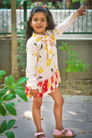 Peachy Floral Frill Dress (1 month to 8 years) - MOMZJOY.COM