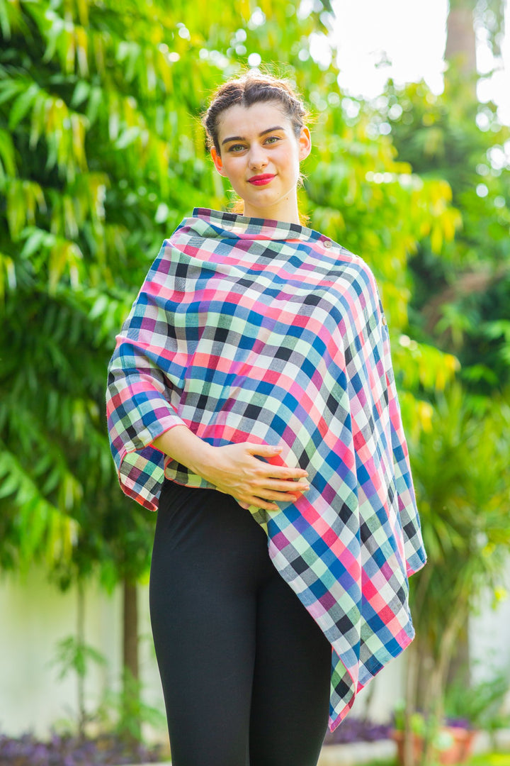 Blush Check Nursing Stole momzjoy.com