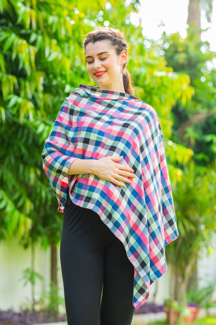 Blush Check Nursing Stole momzjoy.com