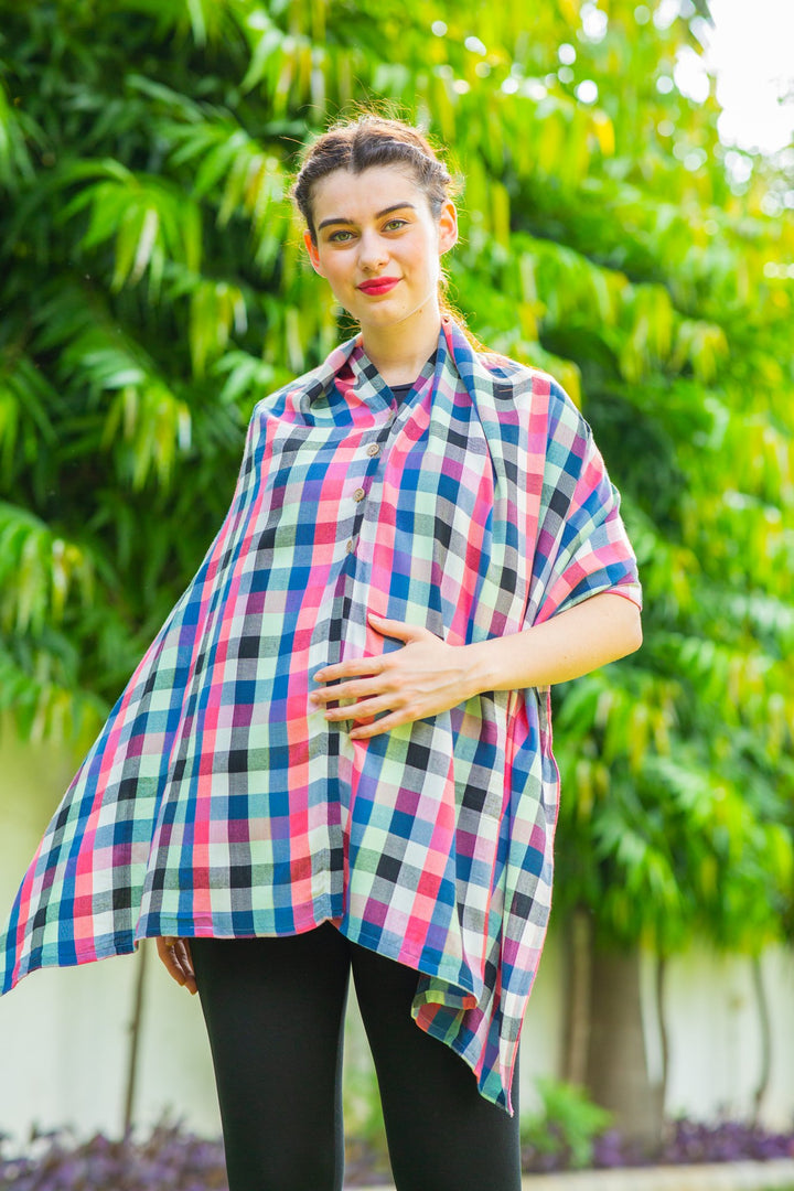 Blush Check Nursing Stole momzjoy.com