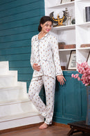 Pretty Mickey Mouse Printed Maternity & Nursing Lounge Coord Set (2Pc) momzjoy.com
