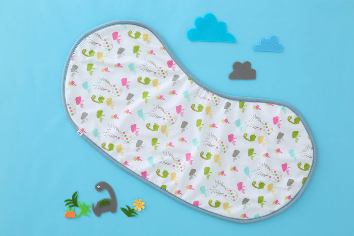 Dotty Dino - Bib cum Burp Cloth (Set of 2) MOMZJOY.COM